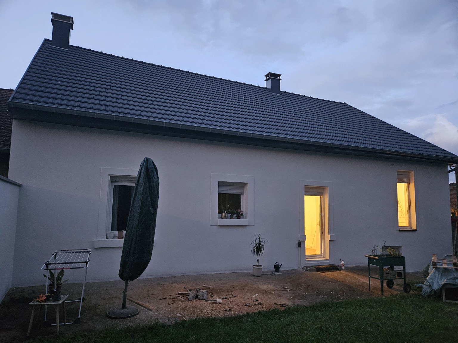 Arrière de maison après rénovation
